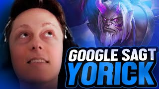 Google sagt Yorick gegen Olaf, wir spielen Yorick gegen Olaf