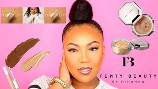 FIRST IMPRESSIONS NEW FENTY BEAUTY CONCEALER AND SETTING POWDER REVIEW