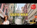 Walking Around the Galata Tower to Istiklal Street 4K Istanbul Tour