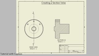 🔖 Creating a Section View (Autodesk Inventor)