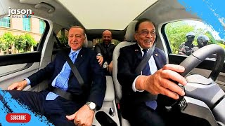 PM Anwar Ibrahim pandu kereta EV Togg T10X, bawa Presiden Erdoğan dari Perdana Putra ke Seri Perdana