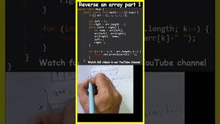 Reverse an array in java in telugu part 1 #dsa #array #coding #java #shorts