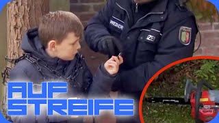 8-Jähriger an Baum gefesselt: Psycho-Onkel bedroht ihn mit Kettensäge! | Auf Streife | SAT.1