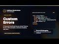 Custom Errors Explained | FullStack Masterclass JavaScript Course