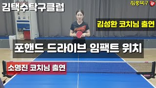 (Eng Sub)포핸드 드라이브 임팩트 위치 | Forehand Topspin Impact Point | Table Tennis