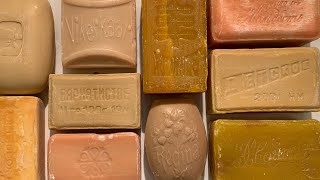 Красивое винтажное мыло| Сэт из сухого, хрустящего ретро| ASMR Soap Carving (NO TALKING)