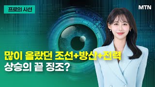 [프로의 시선] 많이 올랐던 조선+방산+전력 상승의 끝 징조? / 머니투데이방송 (증시, 증권)