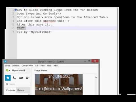 How to make Skype Close From X button How to make Skype Close From X button
