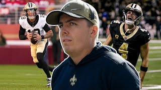 Should the Saints and Kellen Moore go with Spencer Rattler or Derek Carr at QB? | James Skrmetta