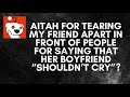 AITAH for tearing my friend apart in front of people for saying that her boyfriend “shouldn’t cry”