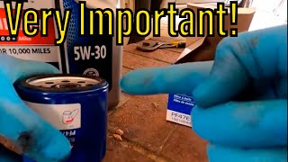 Here's Why you Need to Pre-fill Your Oil Filter When Doing An Oil Change