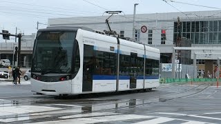 富山地方鉄道　市内電車　サントラム 他  走行映像　風の盆の頃　2015.9