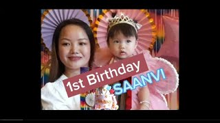 1st Birthday of SAANVI Princess. Happy Birthday 🎂 🥳 🎉 to SAANVI.