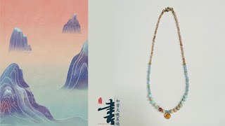 Step by step necklace tutorial | how to create a stunning crystal necklace 水晶项链DIY 手把手教你如何用水晶和寿山石做项链