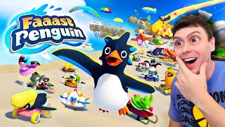 PETER TOYS JOGANDO FAAAST PENGUIN NOVO GAME GRÁTIS ESTILO STUMBLE GUYS E FALL GUYS!