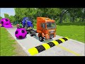 transporting pixar cars u0026 fruits with colored u0026 john deere vs claas vs tractors beamng.drive 962