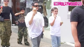 Kourtney Kardashian's Son Calls Paparazzi Stalkers While Grabbing Ice Cream & Sh