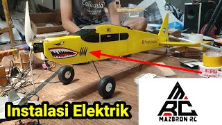 Proses Instalasi Elektrik Rc Pesawat dari servo, reciver & Test Control Surface