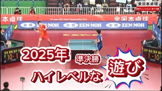 【珍事】全日本準決勝でのハイレベルな遊び　張本vs田中