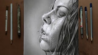 Drawing Wet Face Portrait / Tutorial for BEGINNERS