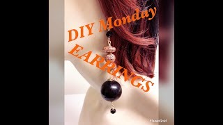 DIY MONDAY THE DANGLE DROP WOOD BEAD EARRINGS