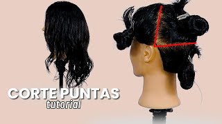 COMO CORTAR LAS PUNTAS DEL CABELLO ► Con Pasos Sencillos !