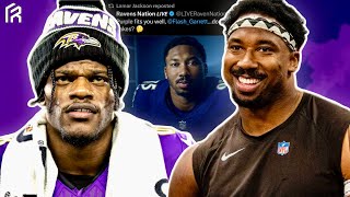 Lamar Jackson is Recruiting Myles Garrett to the Baltimore Ravens!