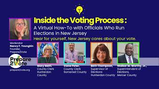 Inside the Voting Process - a Virtual How-To with Officials who oversee elections in New Jersey