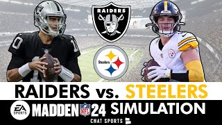 Raiders vs. Steelers Simulation LIVE Reaction & Highlights (Madden 24 Rosters) | NFL Week 3