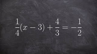 Learn how to solve a multi step equation with multiple fractions