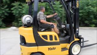 2007 YALE 5000 LBS CAPACITY PROPANE FORKLIFT