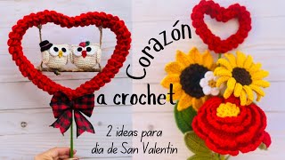 Corazón a crochet.Sin técnica tricotin.