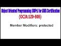Object Oriented Programming (OOPs) for  JAVA Certification || Member Modifiers protected