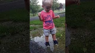 Perfect Puddle Soaks Playful Kid || ViralHog