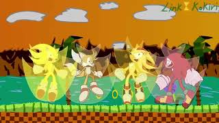 Sonic Shadow Knuckles and Tails Screaming