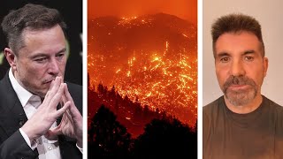 L.A Wildfires: Elon Musk, Simon Cowell \u0026 Other Celebs' React To California Wildfires,