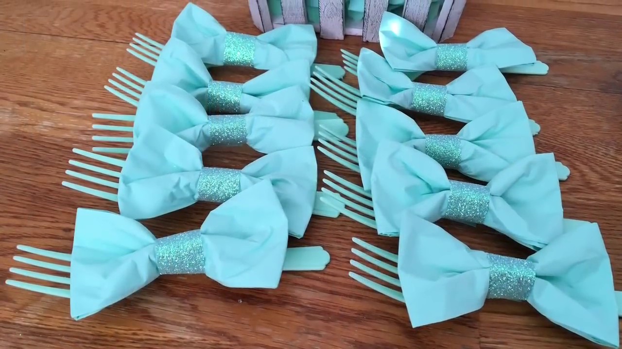 Diy Bowtie Napkins Youtube