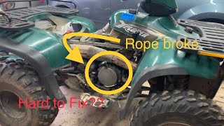 Remove \u0026 Replace Pull Start on ATV - Polaris Xplorer