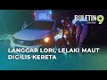 Penunggang Maut Digilis Kereta Selepas Langgar Lori