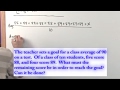 Lesson 3 - Problems Involving Averages (Algebra Word Problems)