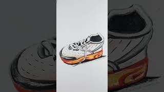 Running shoe drawing // shoes drawing easy /#shorts