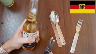 German Military Four Piece Eating Utensil set review. Bundeswehr Essbesteck 4-Teilig