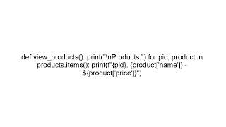 Build an E-Commerce Mini Project in Python | Beginner Shopping Cart System