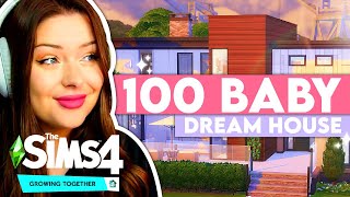 I Built a Modern 100 Baby DREAM HOUSE in The Sims 4 // Sims 4 100 Baby Challenge Home Build