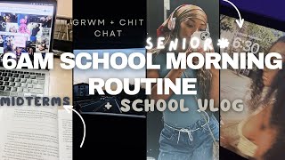 realistic* 6AM highschool morning routine + school vlog *senior*