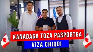 KANADAGA TOZA PASPORTGA VIZA CHIQDI!