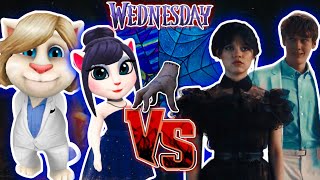 Wednesday Addams and Tyler Galpin dance - makeover cosplay 💞 my talking Angela 2 update Gameplay 🥰