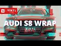 AUDI S8 Satin Black GOLD DUST Full Wrap | VINYL LABS