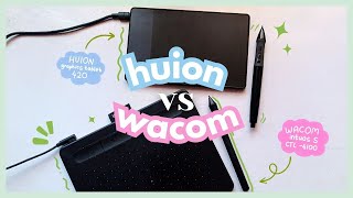 wacom intuos s ctl4100 vs huion 420 drawing tablet | my honest review ✍️