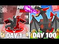 I Survived 100 Days as a DEMON DRAGON in HARDCORE Minecraft